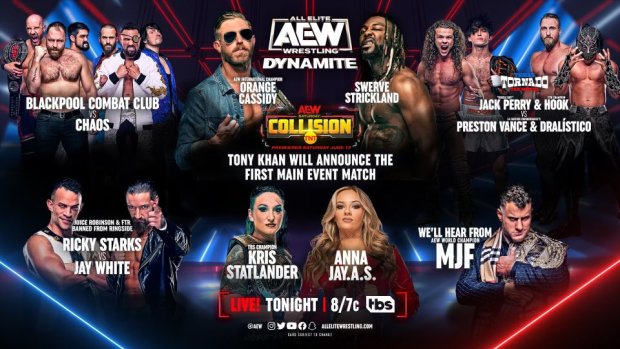 AEW Dynamite Results (6/7): Orange Cassidy Defends TNT Title Against Swerve Strickland, BCC In-Action, More
