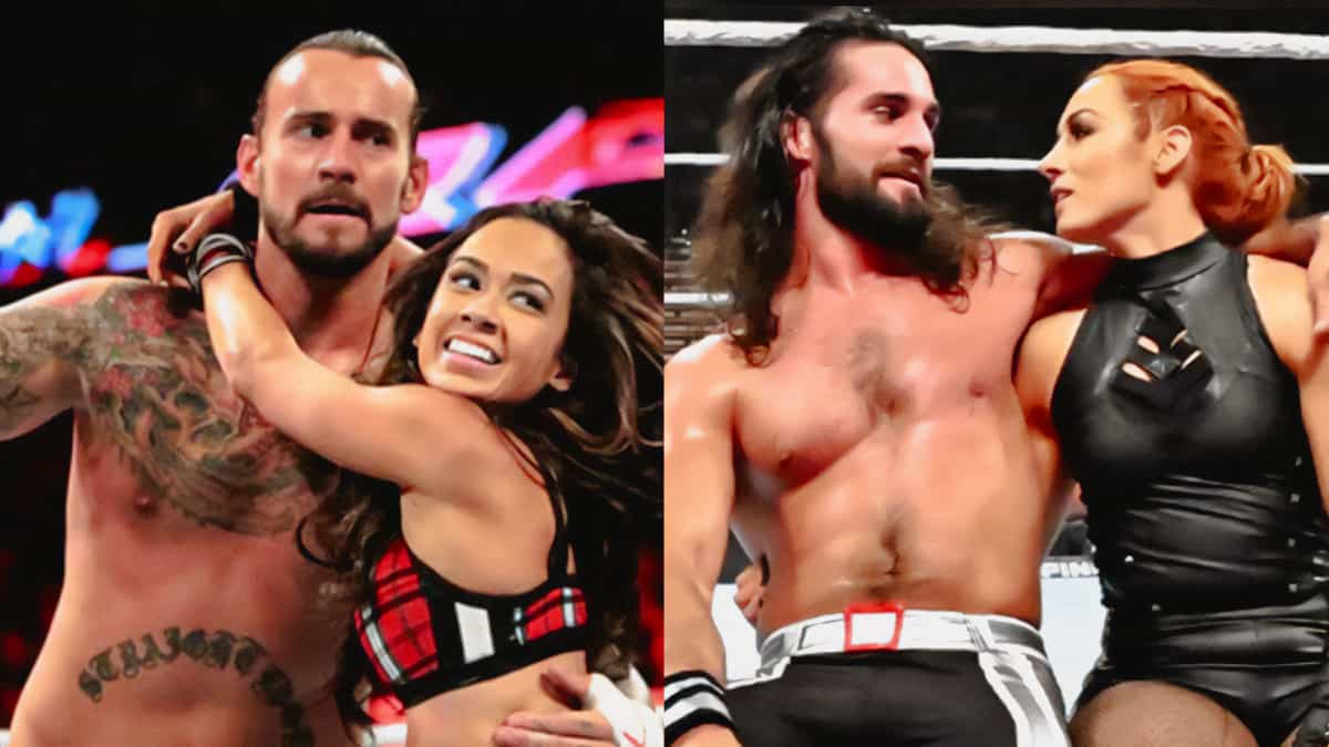 CM Punk, AJ Lee, Seth Rollins and Becky Lynch