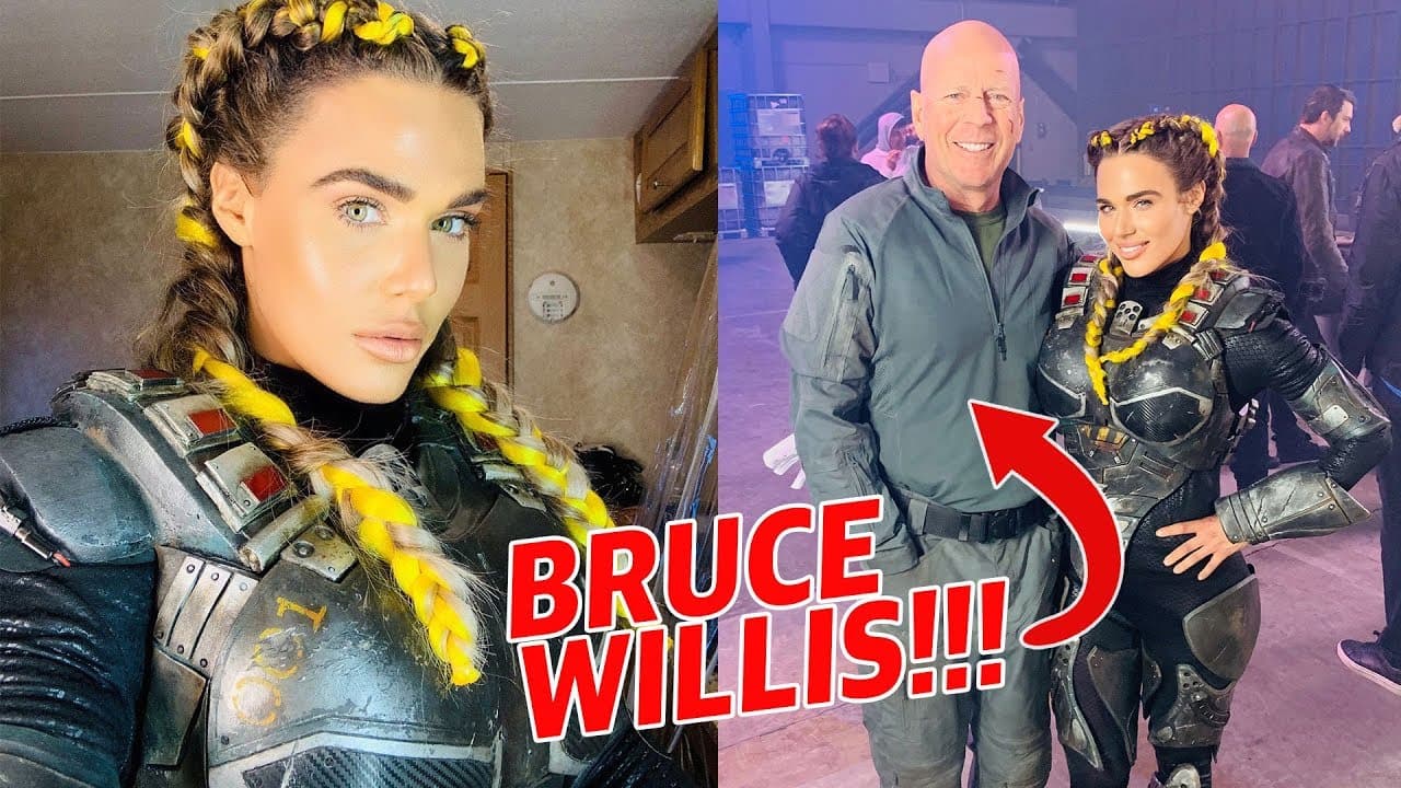I'm in a movie with BRUCE WILLIS! - Cosmic Sin | Lana WWE | CJ Perry