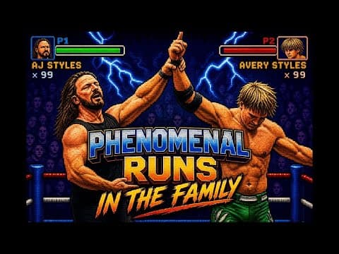 A.J Styles on son Avery Styles Ring Debut