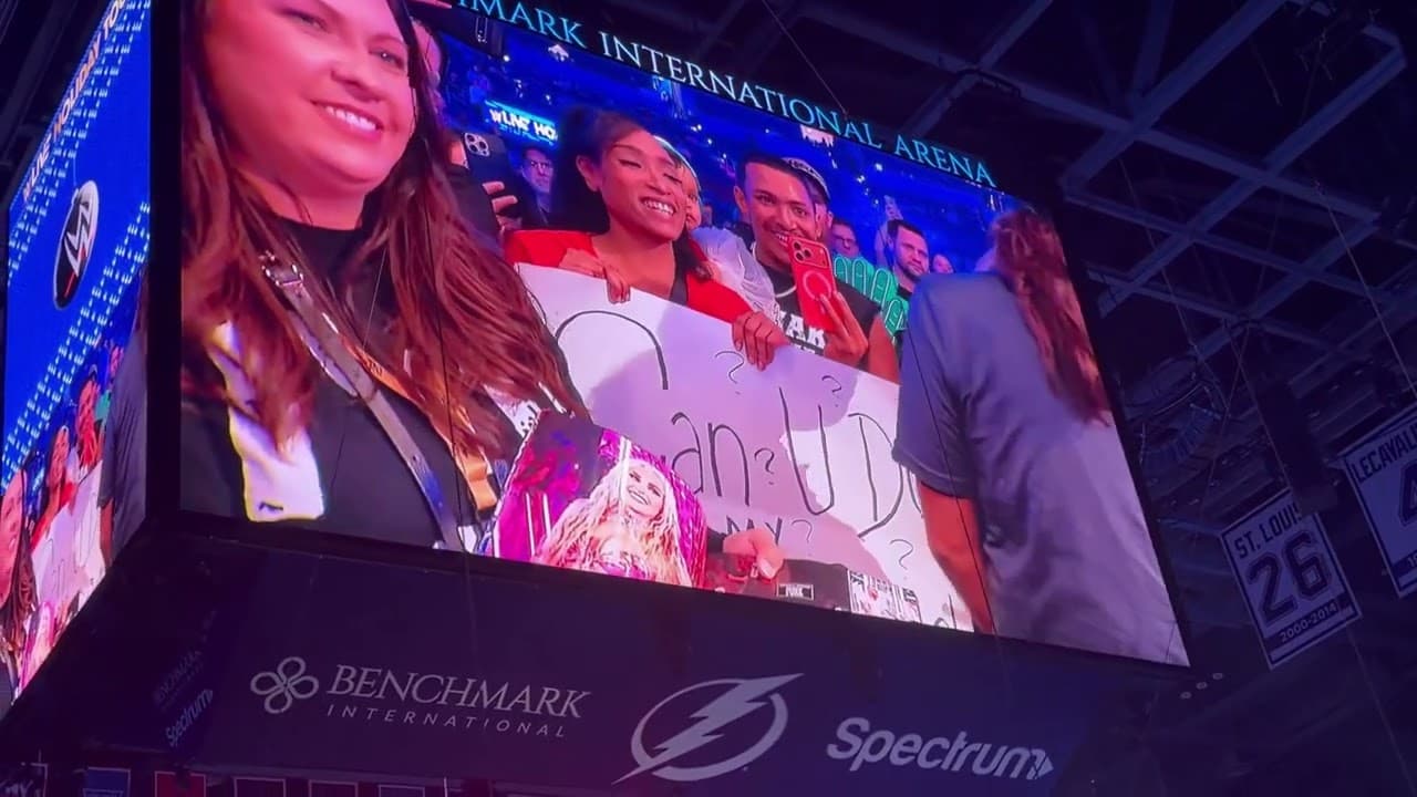 CM Punk does gender reveal at WWE Live Event