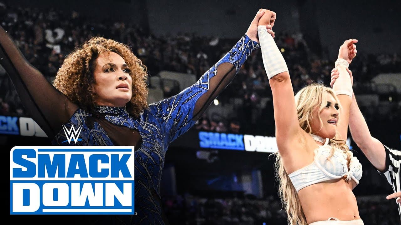 Tiffany Stratton & Nia Jax def. Bayley & Michin with briefcase attack: SmackDown, July 26, 2024