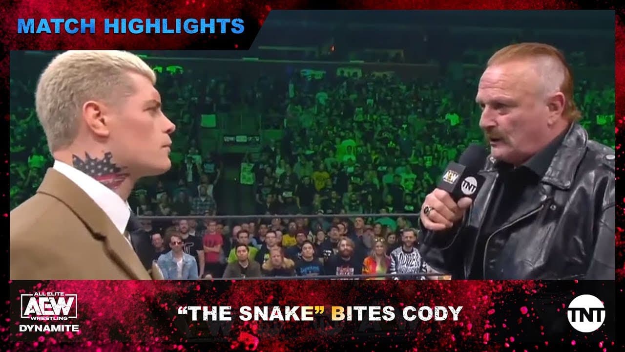 Jake "The Snake" Roberts makes his AEW debut and has harsh words for Cody