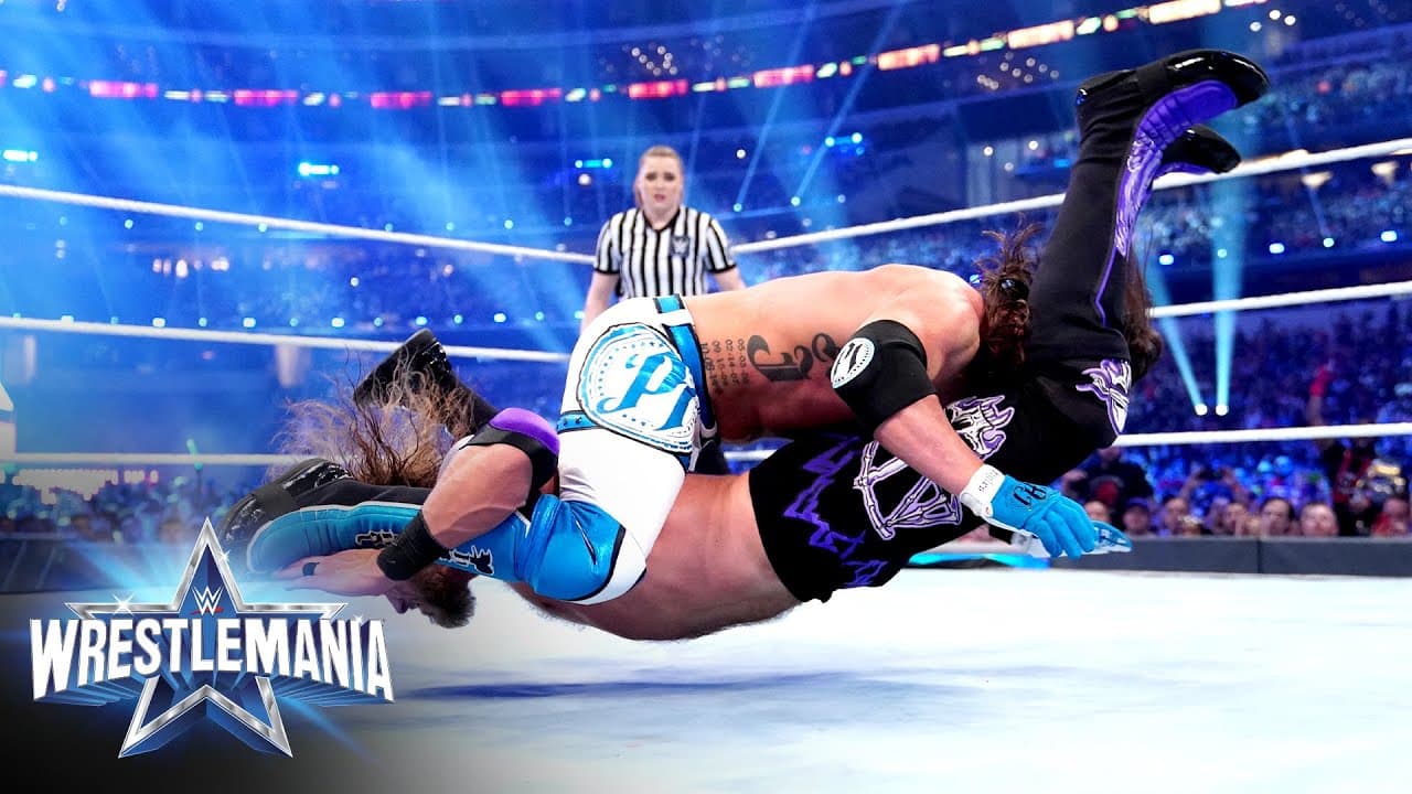 AJ Styles plants Edge with a vintage Styles Clash: WrestleMania 38 (WWE Network Exclusive)