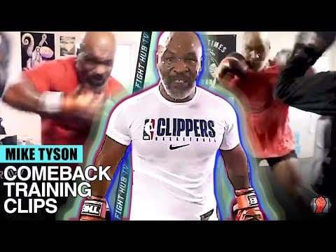 MIKE TYSON - ALL COMEBACK TRAINING CLIPS COMPILATION (TYSON AT AGE 53 ON THE PADS)