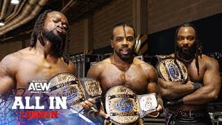 EXCLUSIVE: Austin Creed & Kofi celebrate with Swerve Strickland | AEW All In: London