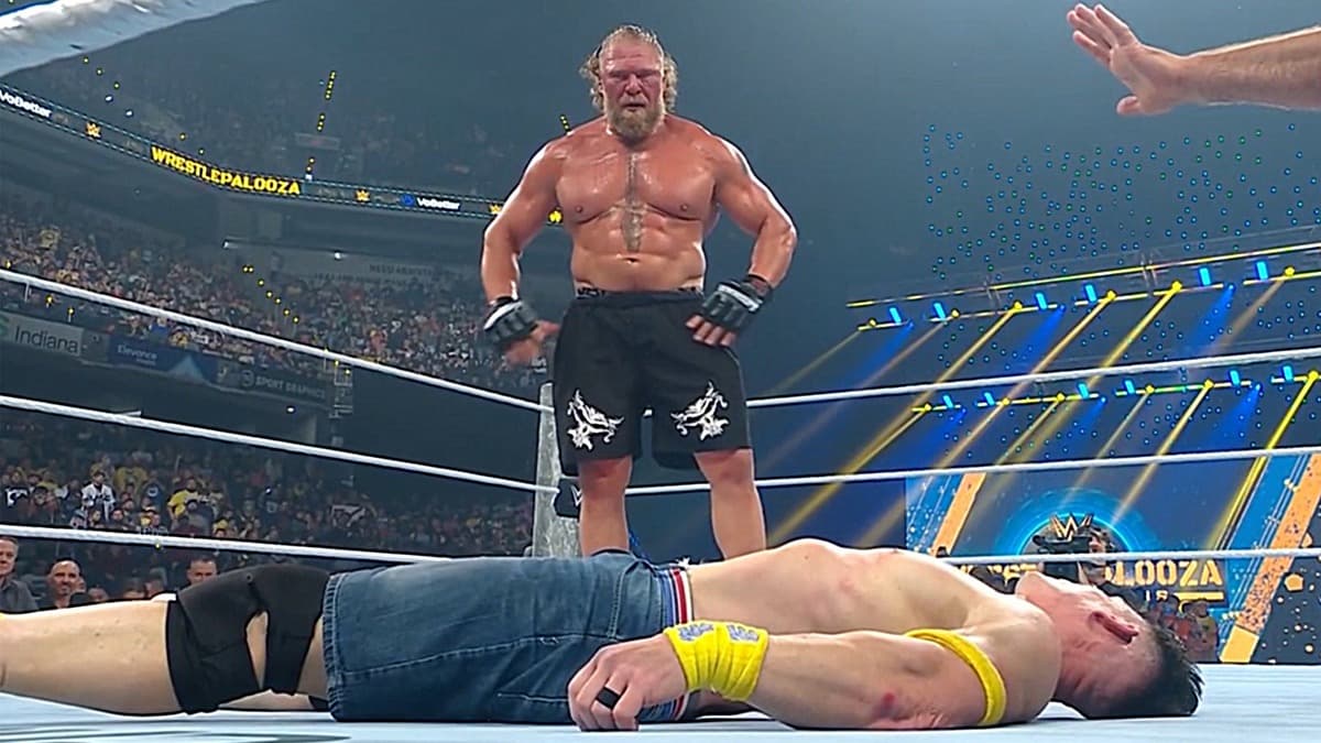 Brock Lesnar Flattens John Cena, Reunites With Paul Heyman