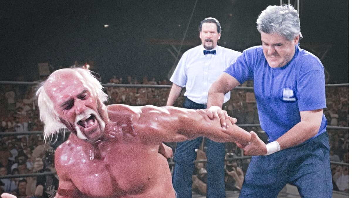 Jay Leno Reflects on Wrestling Hulk Hogan, Andy Kaufman, and the Realities of Show Business
