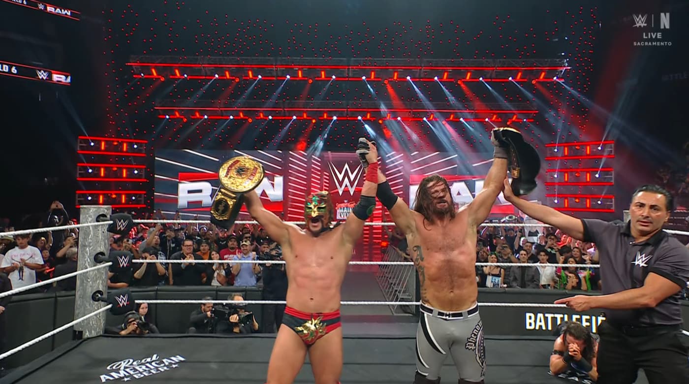 AJ Styles And Dragon Lee Win WWE World Tag Team Titles
