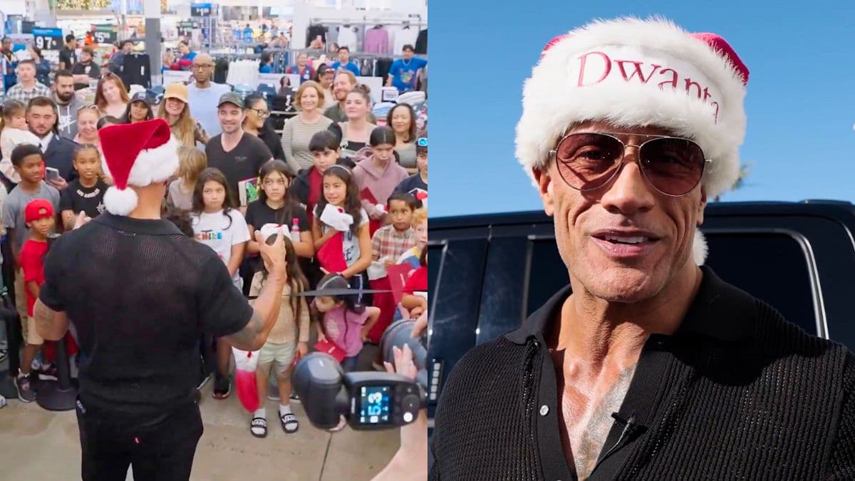 The Rock Surprises Walmart Families with Holiday Shopping Spree as "Dwanta Claus"