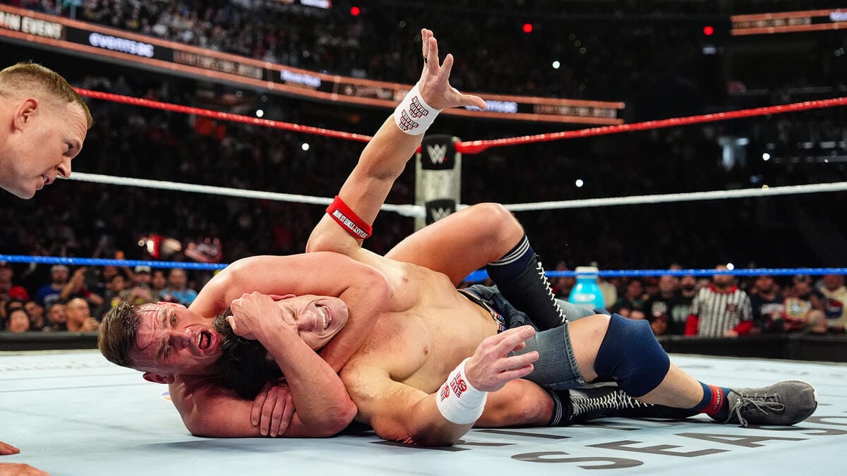 Gunther putting Sleeper on John Cena. Photo: WWE.com