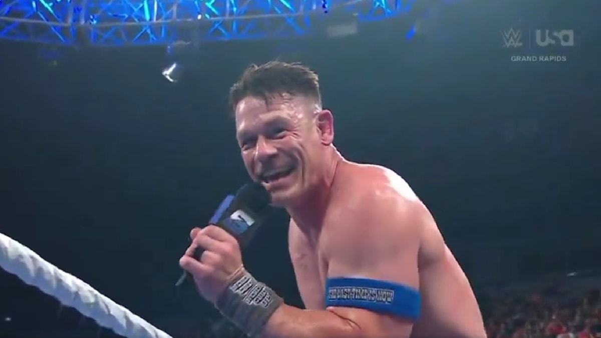John Cena on SmackDown. Photo: WWE