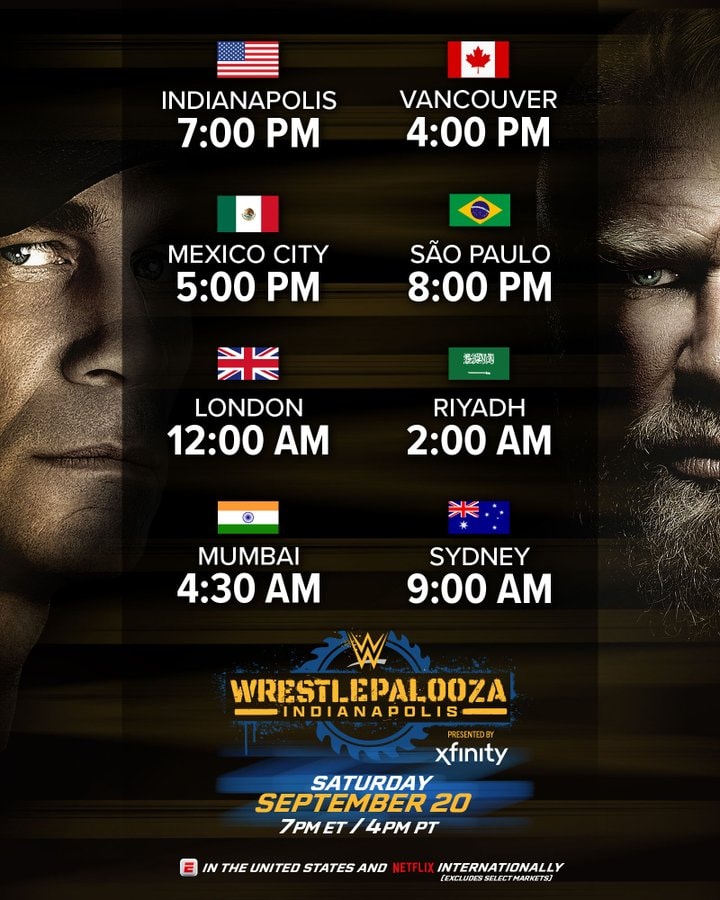 WWE Wrestlepalooza Start Time on ESPN