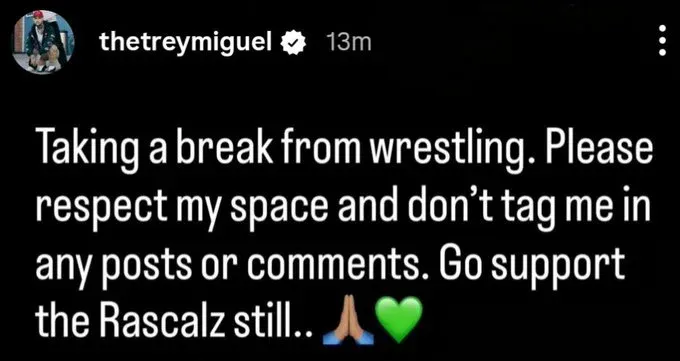 Trey Miguel taking a break statement