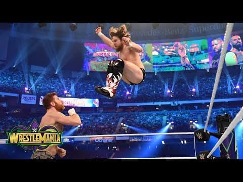 Daniel Bryan unleashes on Sami Zayn and Kevin Owens during his in-ring return: WrestleMania 34