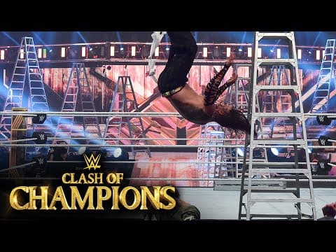 Hardy Swanton Bombs off a ladder onto Zayn: WWE Clash of Champions 2020 (WWE Network Exclusive)