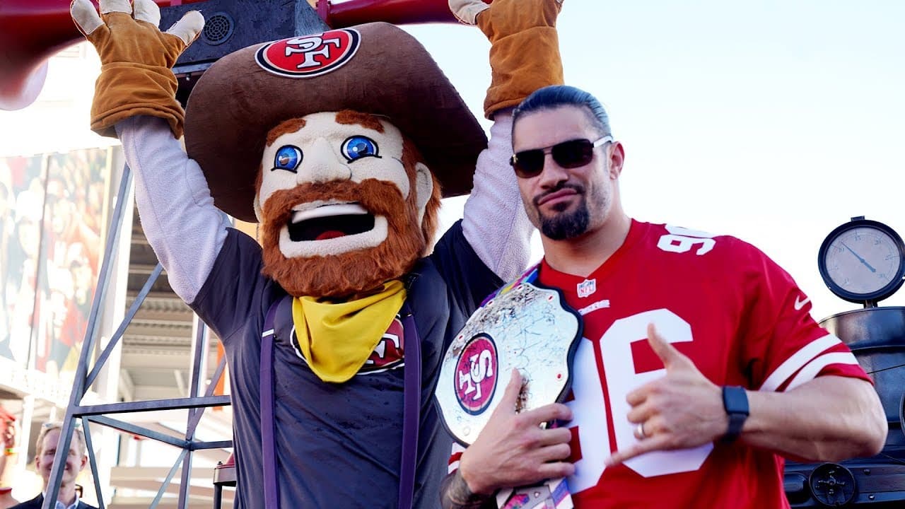 Roman Reigns cheers on Niners for Crucial Catch game