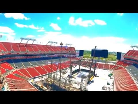 Drone Footage of the Wrestlemania 37 Stage Construction