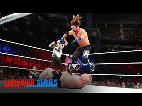AJ Styles nails Brock Lesnar with a 450 Splash: Survivor Series 2017 (WWE Network Exclusive)