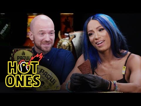 Sean Evans and Sasha Banks Try the Paqui One Chip Challenge | Hot Ones