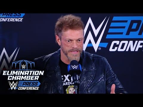Edge seemingly accepts Theory's U.S. Title Open Challenge: WWE Elimination Chamber Press Conference
