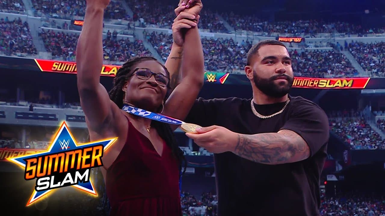 Gold medalists Gable Steveson and Tamyra Mensah-Stock recognized at SummerSlam: SummerSlam 2021